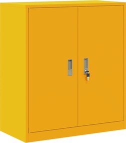 vidaXL Ντουλάπι αποθήκευσης Χαμομηλί κίτρινο 80 x 40 x 90 εκ Ατσάλι