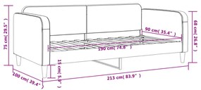 ΚΑΝΑΠΕΣ ΚΡΕΒΑΤΙ ΣΚΟΥΡΟ ΓΚΡΙ 90 X 190 ΕΚ. ΥΦΑΣΜΑΤΙΝΟΣ 354044