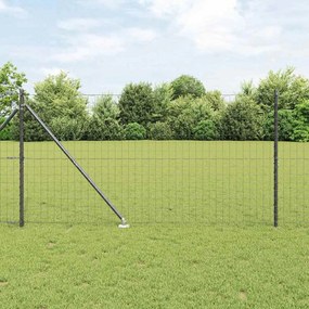 vidaXL Τεντώτο με στήριγμα Γκρι 1,2 x 25 m Ατσάλι