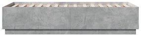 vidaXL Πλαίσιο Κρεβατιού Γκρι Σκυροδέματος 90 x 190 εκ. Επεξεργ. Ξύλο