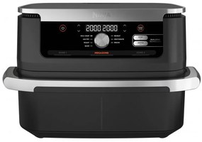 Διπλή φριτέζα με ζεστό αέρα Ninja AF500EU, 10,4 l, 7 προγράμματα, Χρονοδιακόπτης, Ανεξάρτητες ζώνες, Μαύρο