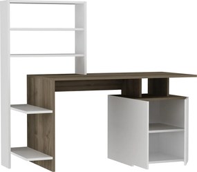 Γραφείο Καρυδιά / Λευκό MELIS 146,3x60x73,8