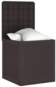 vidaXL Κουτί αποθήκευσης κήπου Καφέ 55 x 53 x 57 εκ. Πολυπροπυλένιο