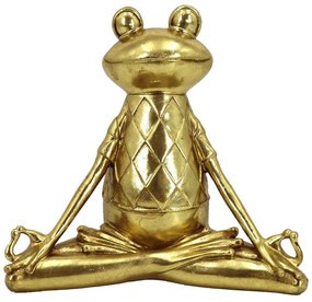 YOGA FROGIE 1 DECO ΒΑΤΡΑΧΟΣ POLYRESIN ΧΡΥΣΟ 20,5x11,8xH19,7cm - 022300 - 022300