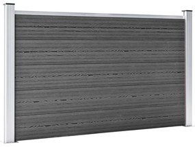 vidaXL Σετ Πάνελ Περίφραξης Μαύρο 699 x 105 εκ. από WPC