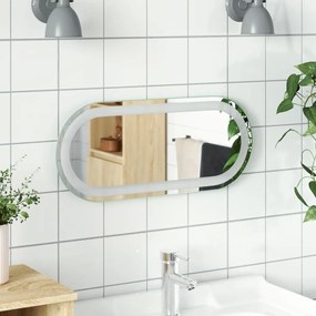 Καθρέφτης Μπάνιου με LED Οβάλ 60x25 εκ. - Διαφανές
