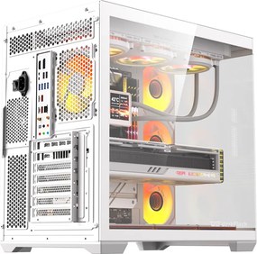Θήκη υπολογιστή DarkFlash C280 (λευκή) + 7 ανεμιστήρες