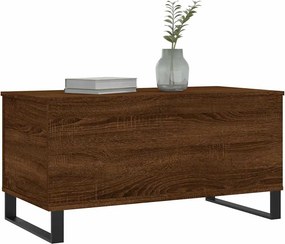 vidaXL Τραπεζάκι Σαλονιού Καφέ Δρυς 90x44,5x45 εκ. Επεξεργασμένο Ξύλο