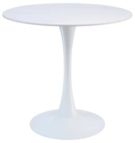 Τραπέζι Tiamo λευκό μάρμαρο Φ70εκ. 70 x  x 75