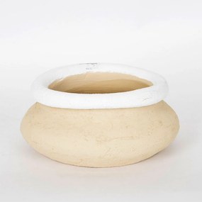 Κασπώ 752-18036 26x26x11,5cm Beige-White Estheti Home Τσιμέντο
