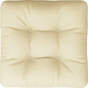 vidaXL Μαξιλάρα Δαπέδου / Παλέτας Κρεμ 60 x 61,5 x 10 εκ. Βαμβακερή