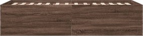 vidaXL Πλαίσιο Κρεβατιού Καφέ Δρυς 100x200 εκ. Επεξεργασμένο Ξύλο