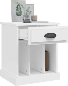 vidaXL Κομοδίνα 2 τεμ. Λευκά 43x36x50 εκ.