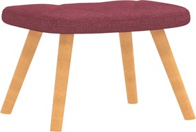 vidaXL Πολυθρόνα Relax Μπορντό Υφασμάτινη με Σκαμπό
