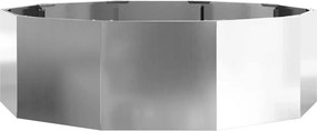 vidaXL Γλάστρα Ασημί 120 x 120 x 35 εκ Επικαλυμμένος Χάλυβας