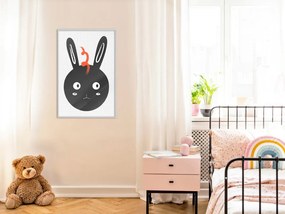 Αφίσα - Surprised Bunny - 40x60 - Μαύρο - Με πασπαρτού