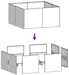 vidaXL Ζαρντινιέρα 80x80x40 εκ. από Ατσάλι Σκληρυθέν στον Αέρα