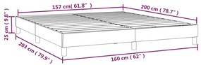 ΠΛΑΙΣΙΟ ΚΡΕΒΑΤΙΟΥ BOXSPRING ΣΚΟΥΡΟ ΓΚΡΙ 160X200 ΕΚ. ΥΦΑΣΜΑΤΙΝΟ 3120871