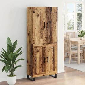 vidaXL Highboard 2 pcs Παλιό Ξύλο 69,5 x 34 x 180 εκ.