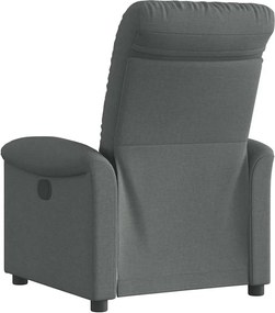 vidaXL Πολυθρόνα Ανακλινόμενη Σκούρο Γκρι Υφασμάτινη