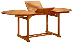vidaXL Τραπέζι Κήπου 200 x 100 x 75 εκ. από Μασίφ Ξύλο Ακακίας