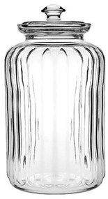 Βάζο Αποθήκευσης Με Καπάκι SP96393K1 2500ml 25,8x11,4x11,4cm Clear Espiel Glass