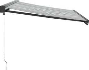 vidaXL Τέντα Πτυσσόμενη Ανθρακί και Λευκή 3,5x2,5μ. Ύφασμα / Αλουμίνιο