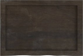 vidaXL Πάγκος Μπάνιου Σκούρο Καφέ 60x40x(2-4) εκ. Επεξ. Μασίφ Ξύλο