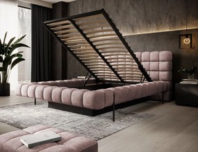 Επενδυμένο κρεβάτι Cloud-Roz-140 x 200