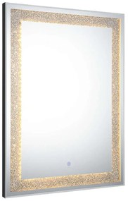 Καθρέπτης Τοίχου Με Φως Led Hermine 2450233 50x70cm Glitter Effect Clear Mirrors & More Glass