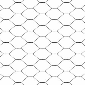 vidaXL Εξαγωνικός φράχτης Γκρι 0.8 x 25 m Ατσάλι