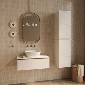 Κρεμαστή στήλη μπάνιου Dalmo III-Λευκό Μάρμαρο