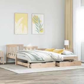 vidaXL Καναπές Κρεβάτι Συρόμενος Χωρίς Στρώμα 90x200 εκ. &amp; Συρτάρια