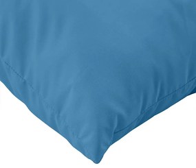 vidaXL Μαξιλάρια Παλέτας 3 τεμ. Μπλε Μελανζέ Υφασμάτινα