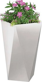 vidaXL Γλάστρα Ασημί 40 x 40 x 75 cm Ανοξείδωτο ατσάλι