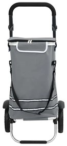 vidaXL Καρότσι Αγορών Γκρι 36.5 x 46.5 x 100.5 εκ Ύφασμα Oxford