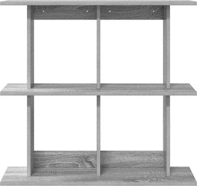 vidaXL Ράφι Τοίχου Επιτοίχιο Γκρι Sonoma 80 x 20 x 75 εκ