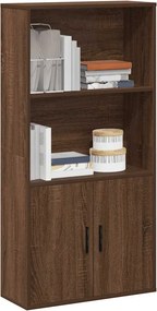 vidaXL Βιβλιοθήκη Καφέ Δρυς 60x24x120 εκ. από Επεξεργασμένο Ξύλο