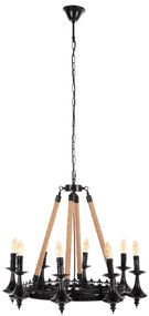 ΦΩΤΙΣΤΙΚΟ ΟΡΟΦΗΣ ΚΡΕΜΑΣΤΟ 8-ΦΩΤΟ HM4169 ΜΑΥΡΟ ΜΕΤΑΛΛΟ-ΣΧΟΙΝΙ Φ66x131Υεκ.