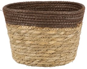 Καλάθι Διακοσμητικό Lefkada 20287 Φ22x15cm Beige-Brown GloboStar Grass