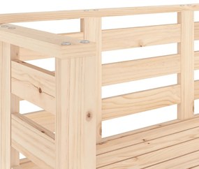 vidaXL Παγκάκι Κήπου 111,5 x 53 x 71 εκ. από Μασίφ Ξύλο Πεύκου