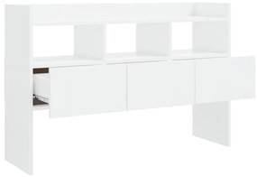 vidaXL Μπουφές Γυαλιστερό Λευκό 105 x 30 x 70 εκ. από Επεξ. Ξύλο