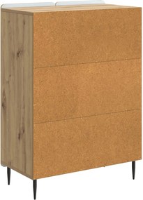 vidaXL Πλαϊνό γραφείο Artisan Δρυς 66 x 34,5 x 92 εκ.