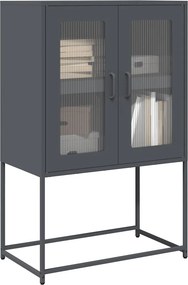 vidaXL Highboard Ανθρακί 68x39x107 cm Χάλυβας