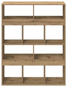 vidaXL Βιβλιοθήκη Αρτισιανή Δρυς 100x33x125,5εκ από Επεξεργασμένο Ξύλο