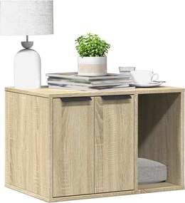 vidaXL Τουαλέτα Γάτας Περίφραξη Sonoma Δρυς 60x40x40εκ Επεξεργασμ Ξύλο