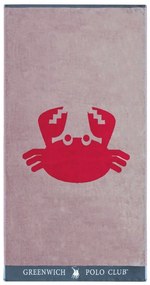 Πετσέτα Θαλάσσης Παιδική 3661 Grey-Red Greenwich Polo Club Θαλάσσης 70x140cm 100% Βαμβάκι