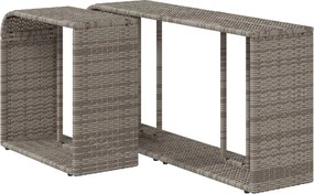 vidaXL Ράφια Αποθήκευσης 2 τεμ. Γκρι από Συνθετικό Ρατάν