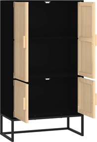 vidaXL Ντουλάπι Μαύρο 70 x 35 x 125 εκ. από Επεξεργασμένο Ξύλο