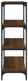 vidaXL Βιβλιοθήκη Καφέ Δρυς 60x33x100 εκ. Επεξεργασμένο Ξύλο &amp; Ατσάλι